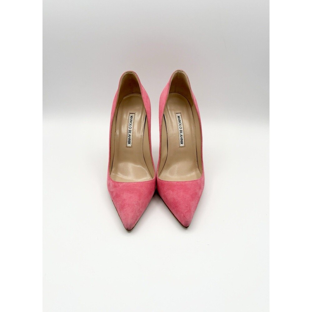 Manolo Blahnik Pink Suede Pointed Toe Stiletto Pumps BB 105mm Size EU 36 - Picture 3 of 16